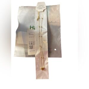 Gold Heart Pendant Necklace Halara NWT
